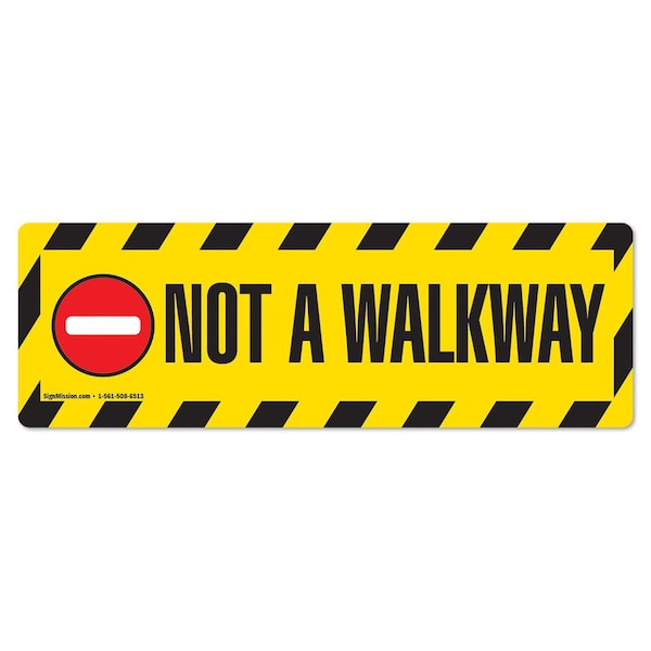 Not A Walkway 18in Non-Slip Floor Marker, 12PK, 16 in L, 16 in H, FD-2-R-16-12PK-99832